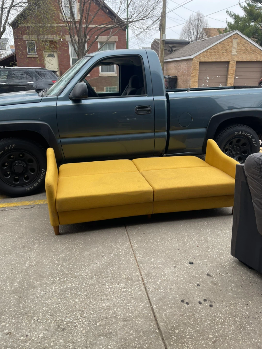 Yellow Sofa Bed
