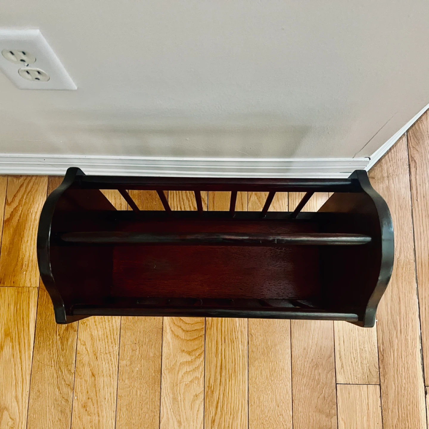 Dark Wood Magazine Rack - photo 2