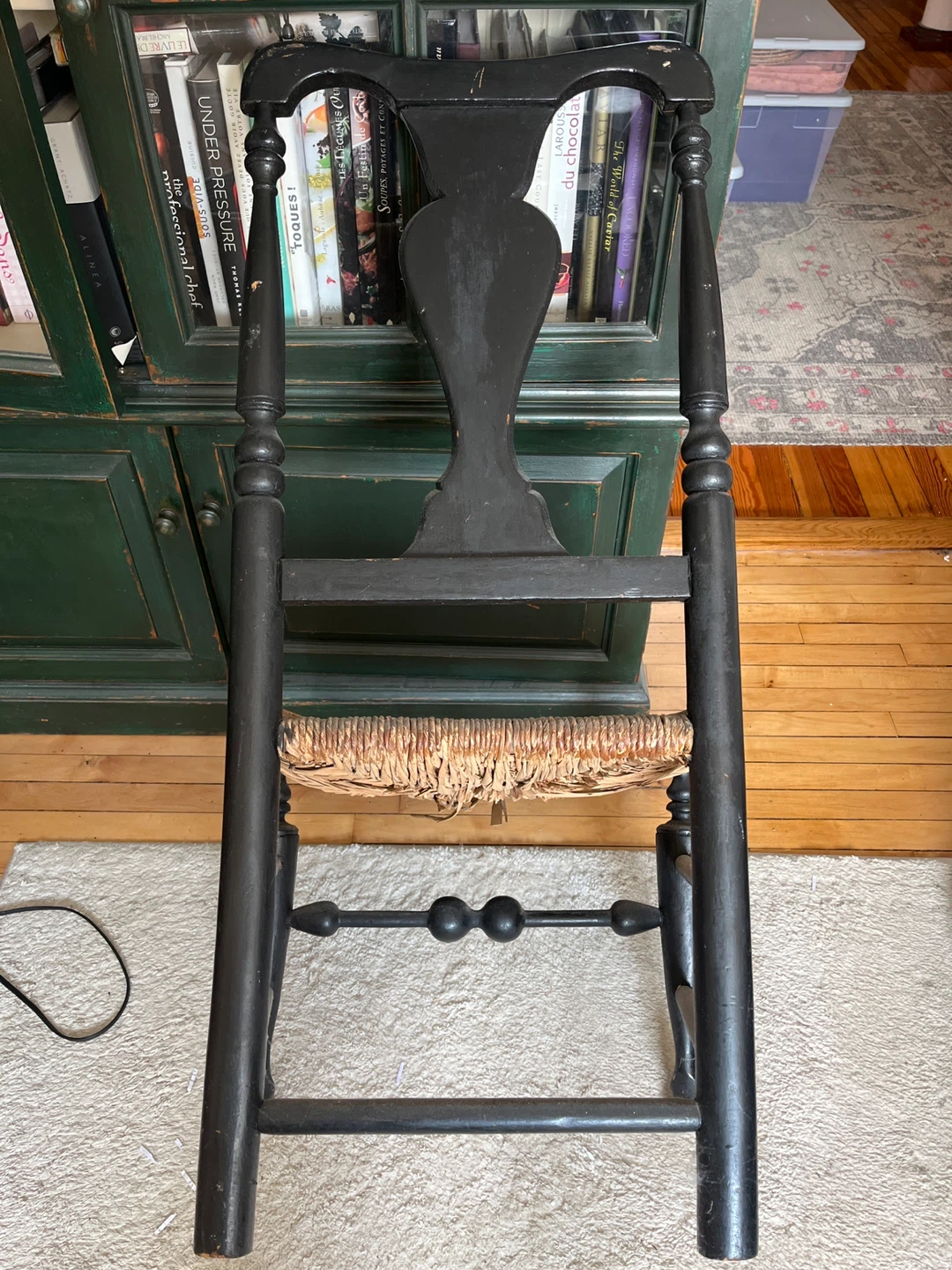 Black Rush Seat Chair - photo 2
