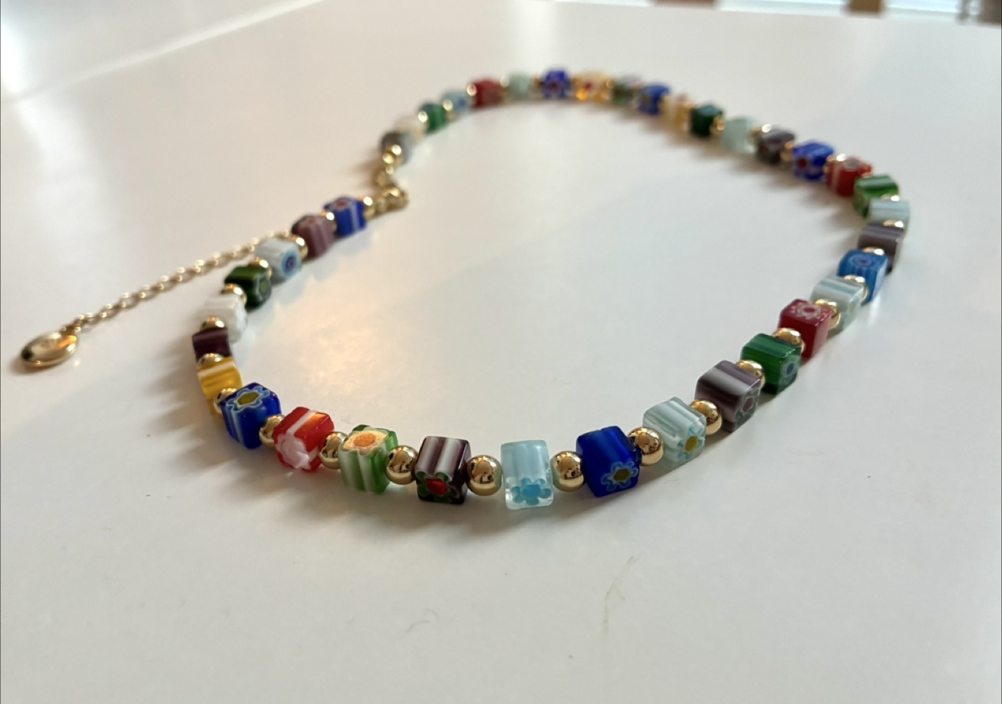Unique colourful flower necklace - photo 2