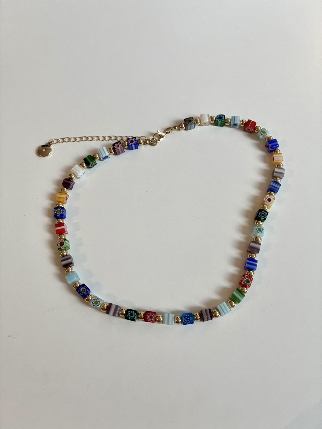 Unique colourful flower necklace