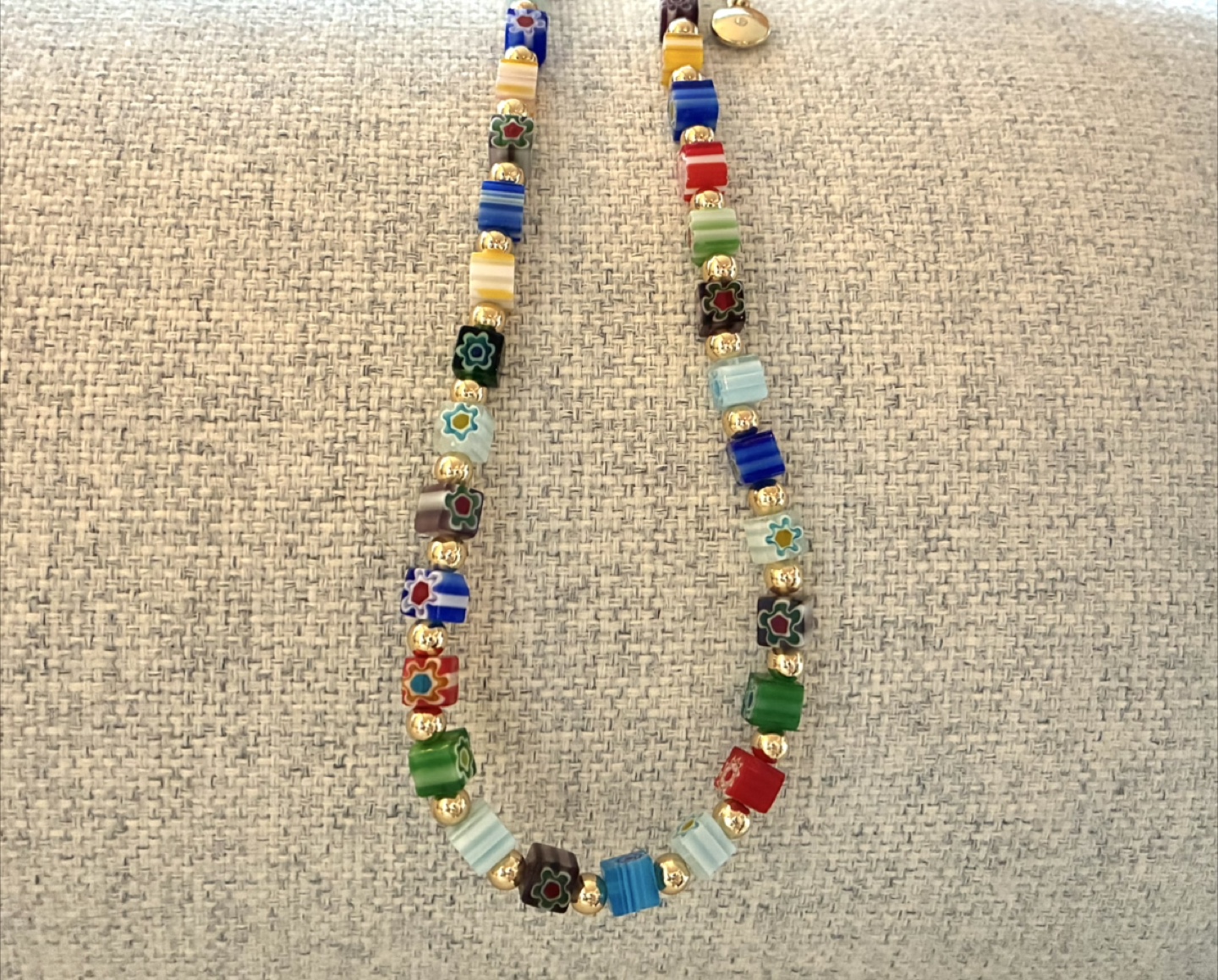 Unique colourful flower necklace - photo 3