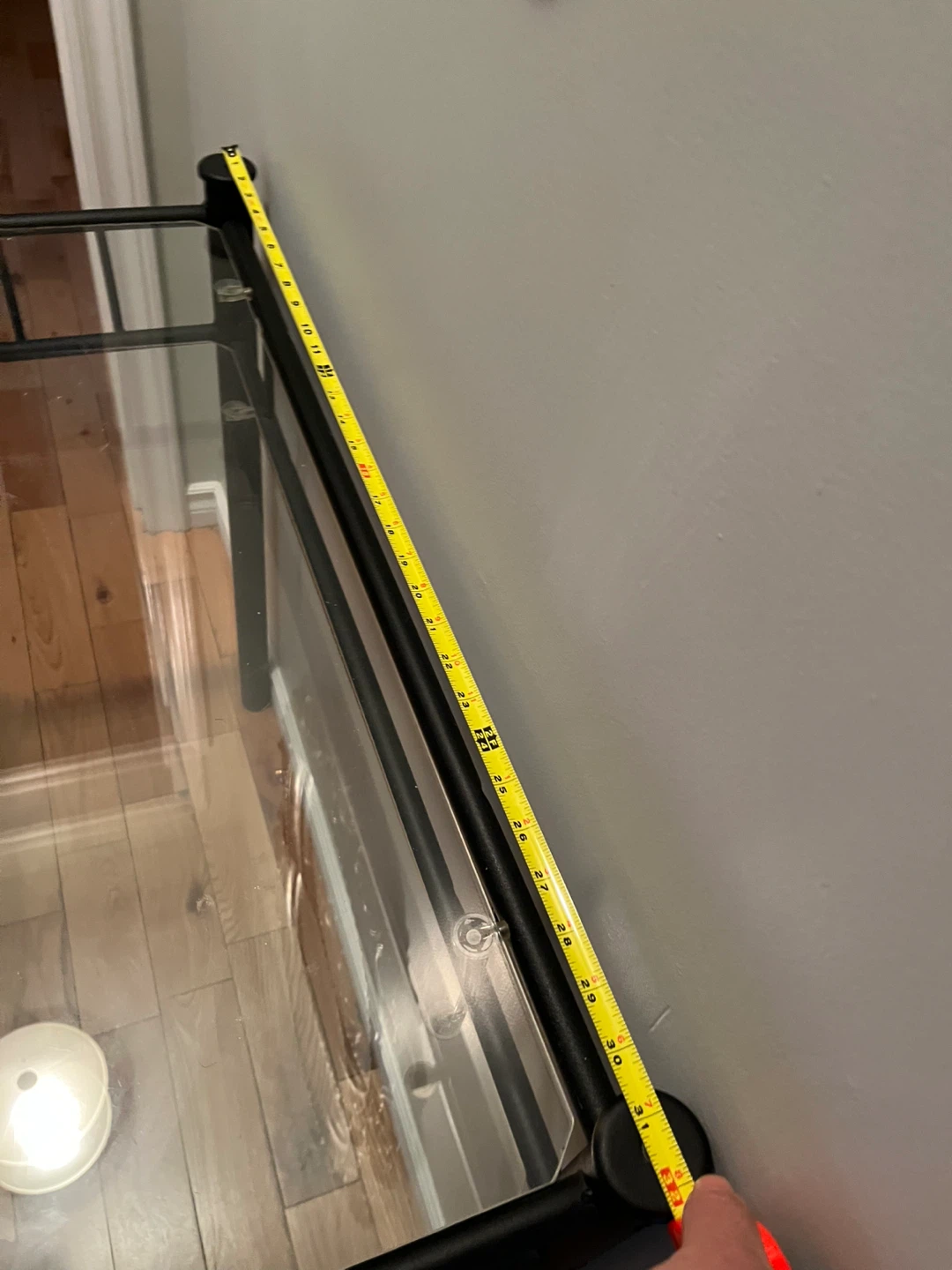 Black Metal and Glass Console Table - photo 2