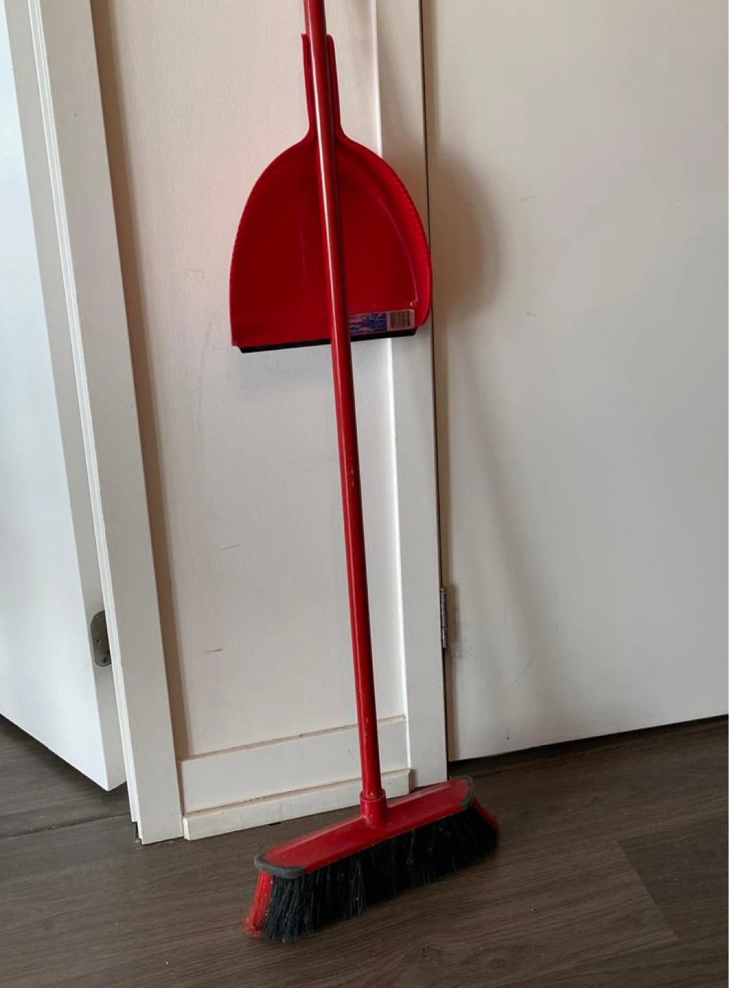 Red Broom and Dustpan Set