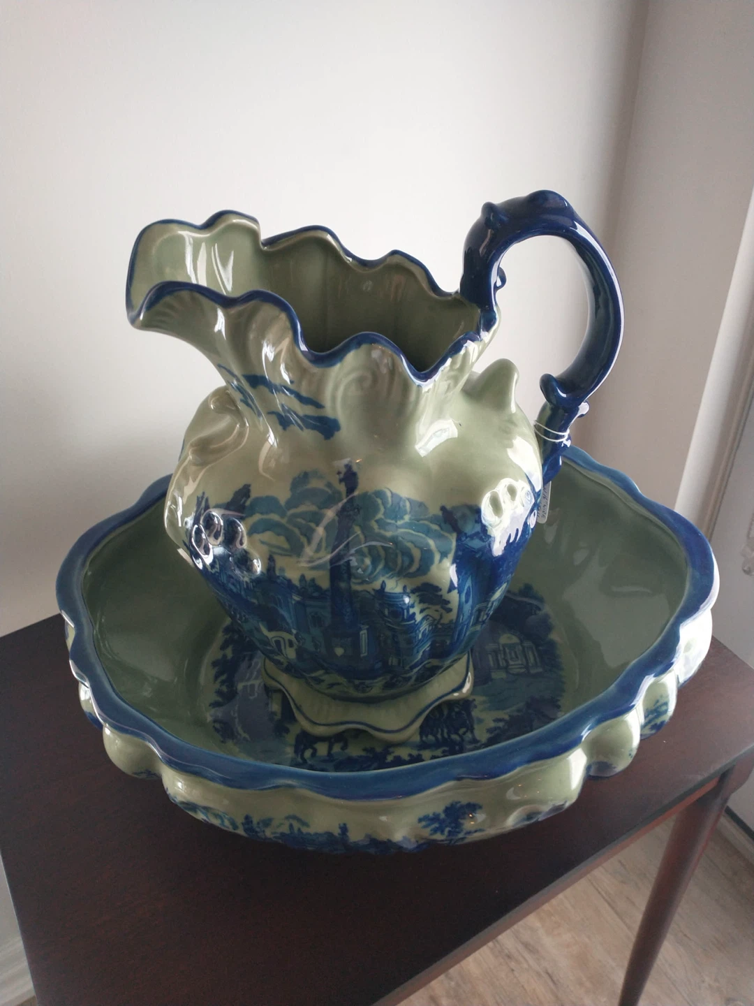 VICTORIA WARE IRONSTONE WATER PITCHER AND BASIN BOWL