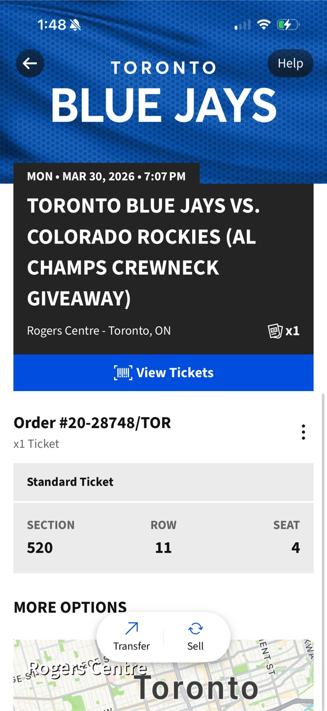 Toronto Blue Jays vs. Colorado Rockies Ticket - March 30, 2026 - photo 2