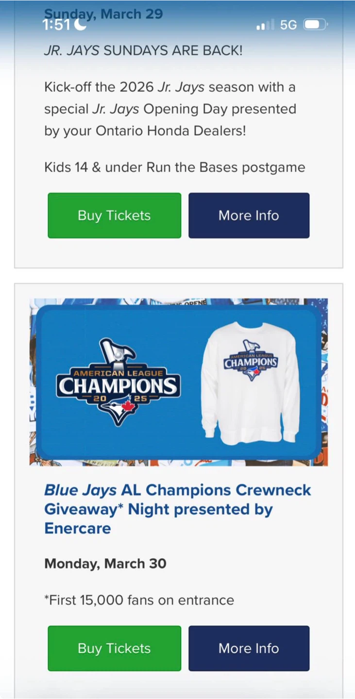 Toronto Blue Jays vs. Colorado Rockies Ticket - March 30, 2026 - photo 3