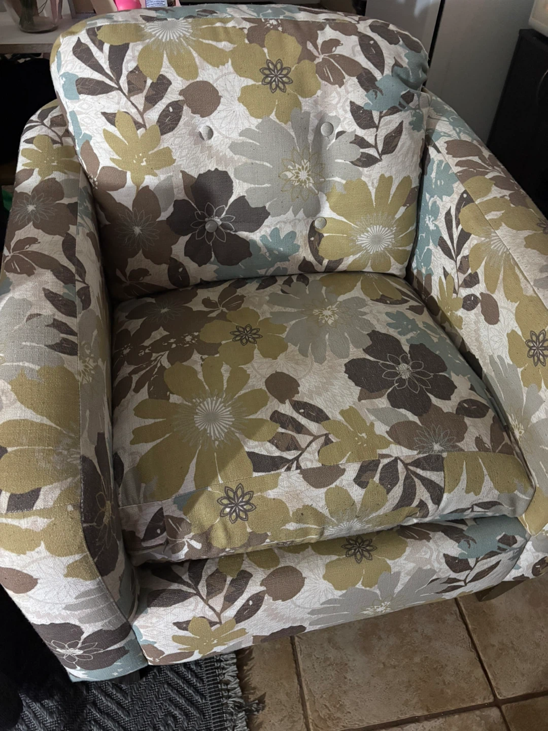 Floral Accent Chair