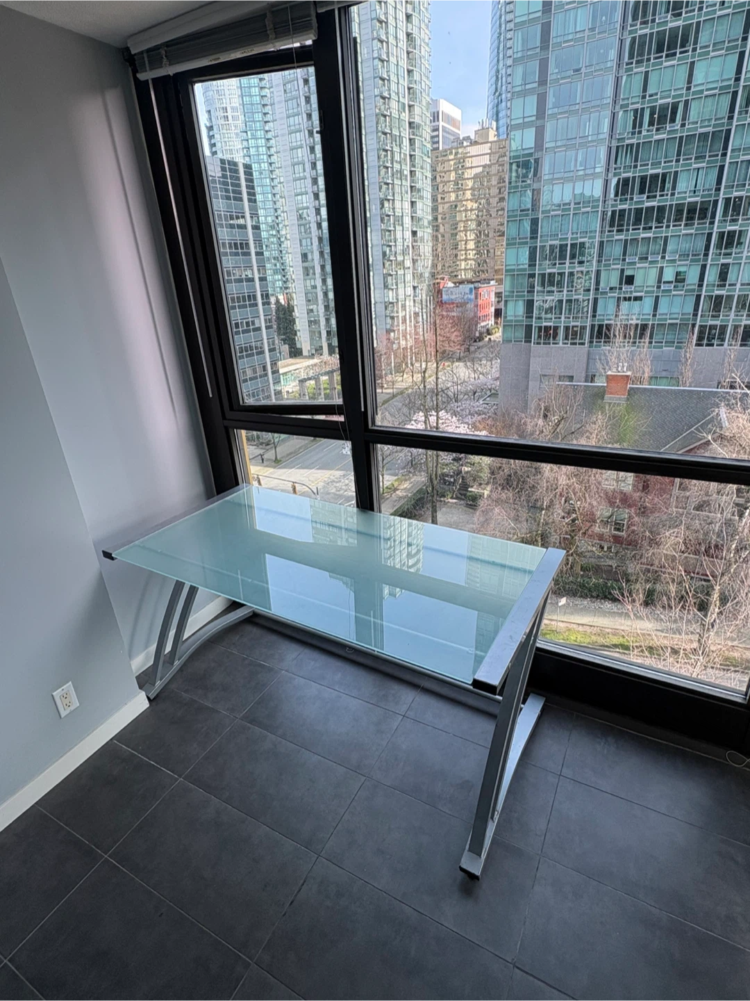 Frosted Glass Top Desk