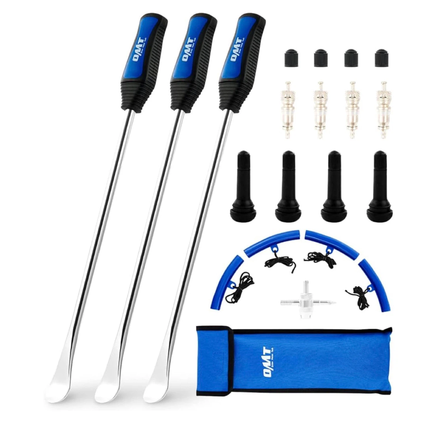OMT 20 Pc. Motorcycle Tire Spoon Kit with Valve Tools