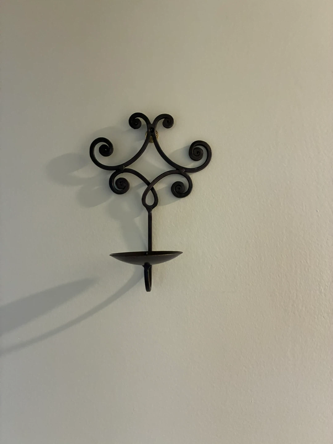 Wrought Iron Wall Candle Sconce