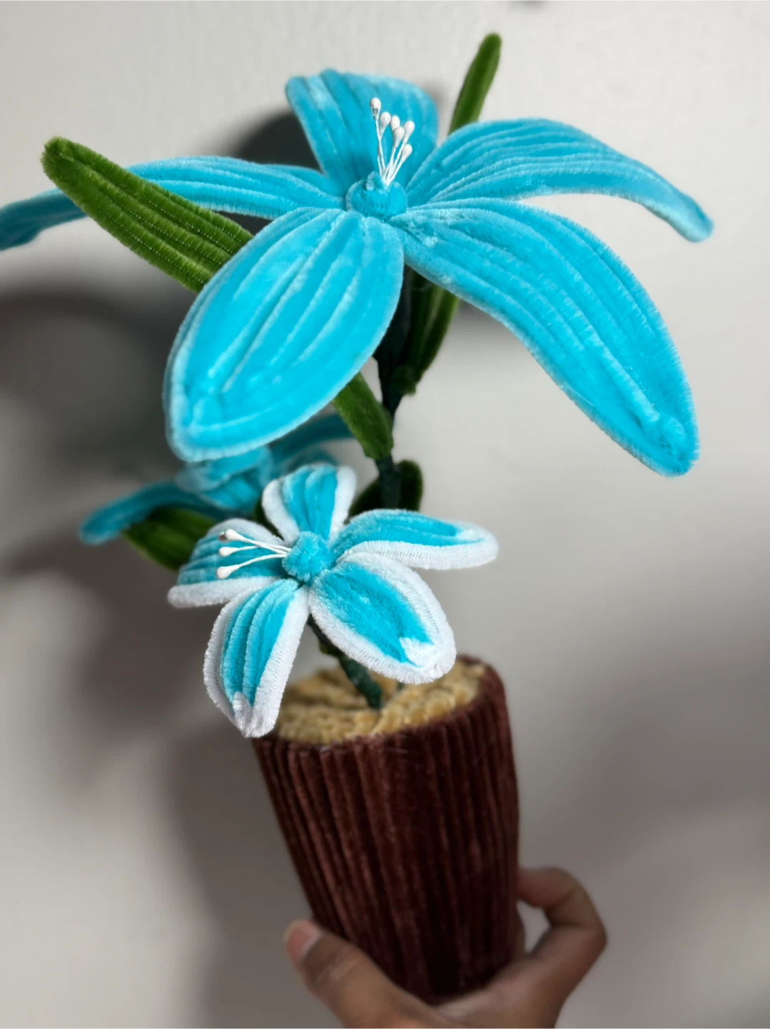 Blue Potted Artificial Flowers - photo 3