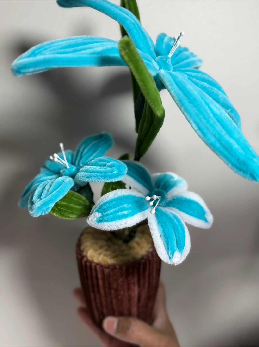 Blue Potted Artificial Flowers - photo 2