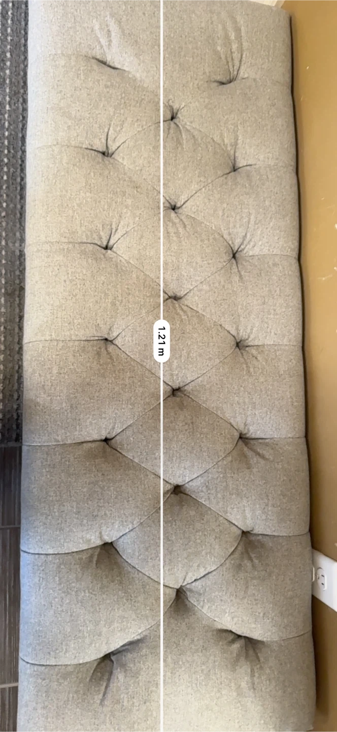 Tufted Upholstered Bench - Grey Fabric - photo 3