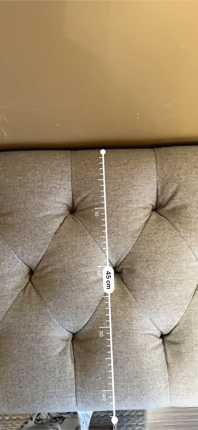Tufted Upholstered Bench - Grey Fabric - photo 4