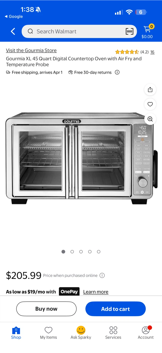 Gourmia XL 45 Quart Digital Countertop Oven with Air Fry - photo 3