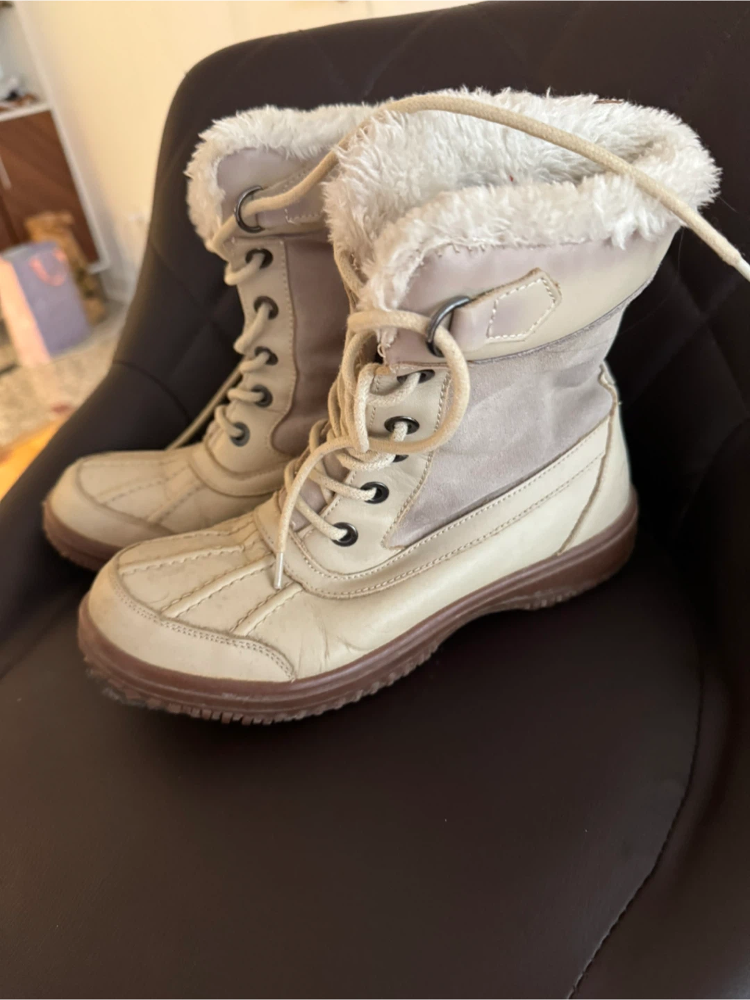 Artica- Cream Winter Boots with Fur (Browns) - photo 2