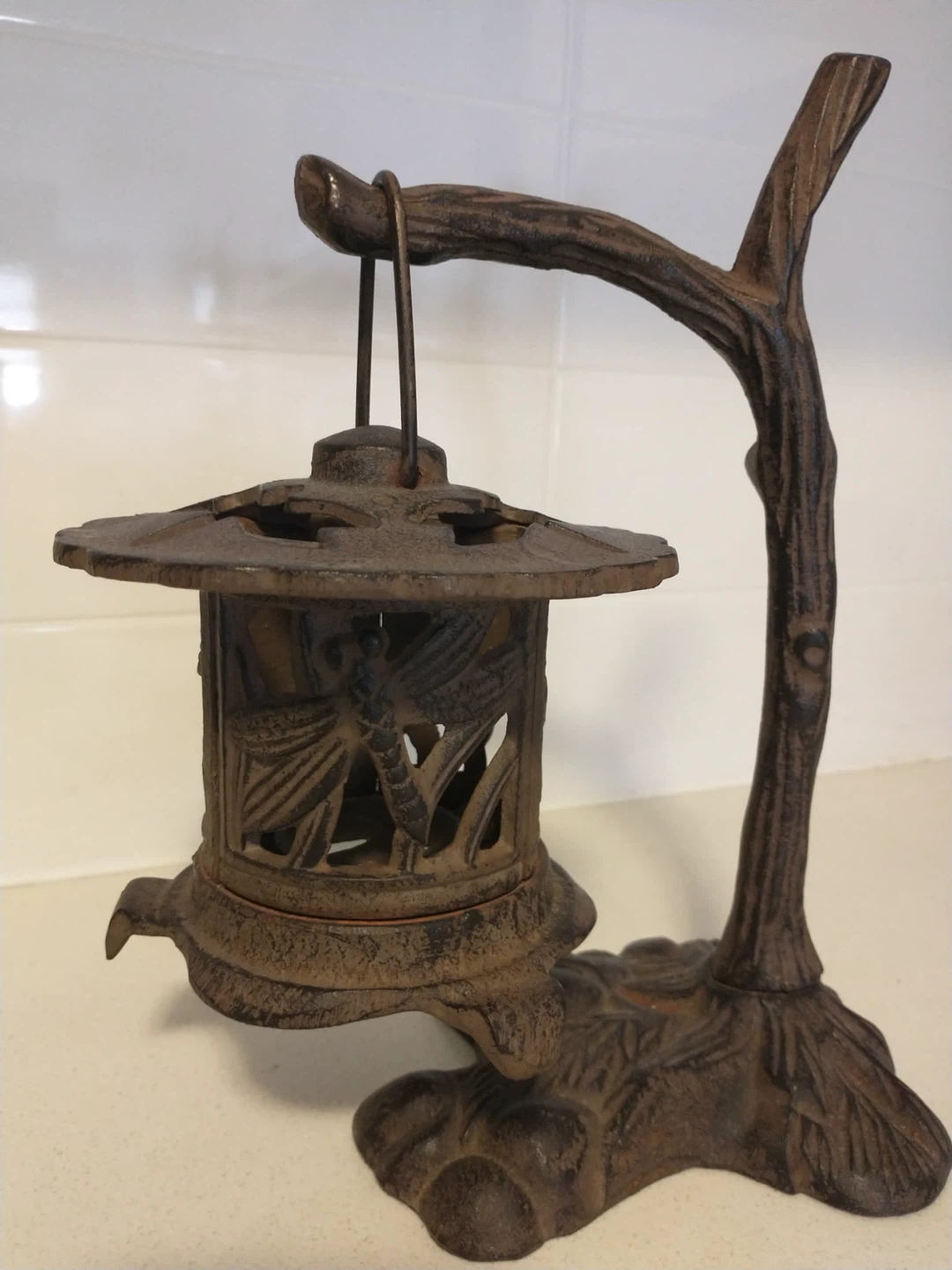 JAPANESE CAST IRON DRAGONFLY LANTERN - photo 2