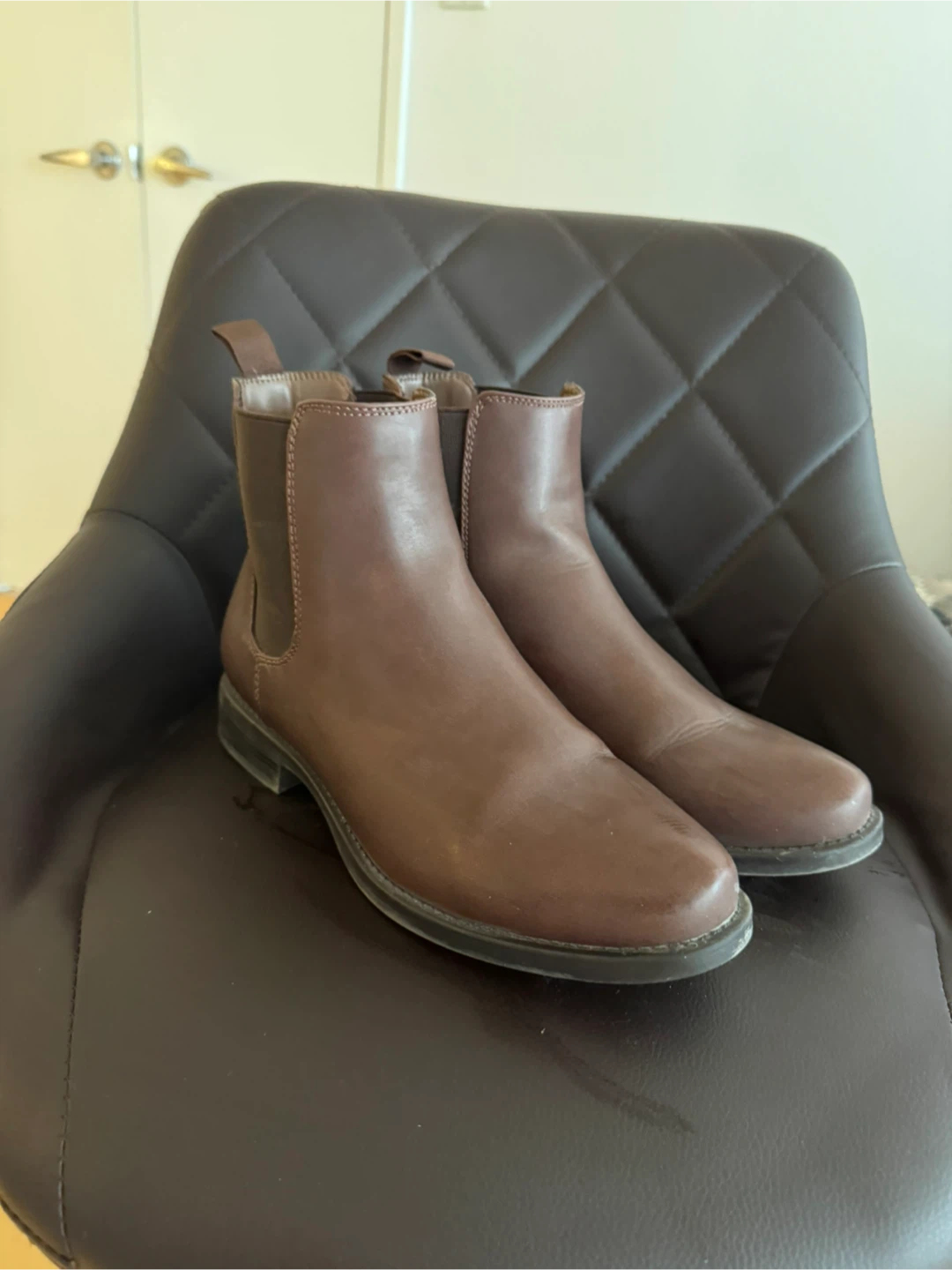Brown Leather Chelsea Boots