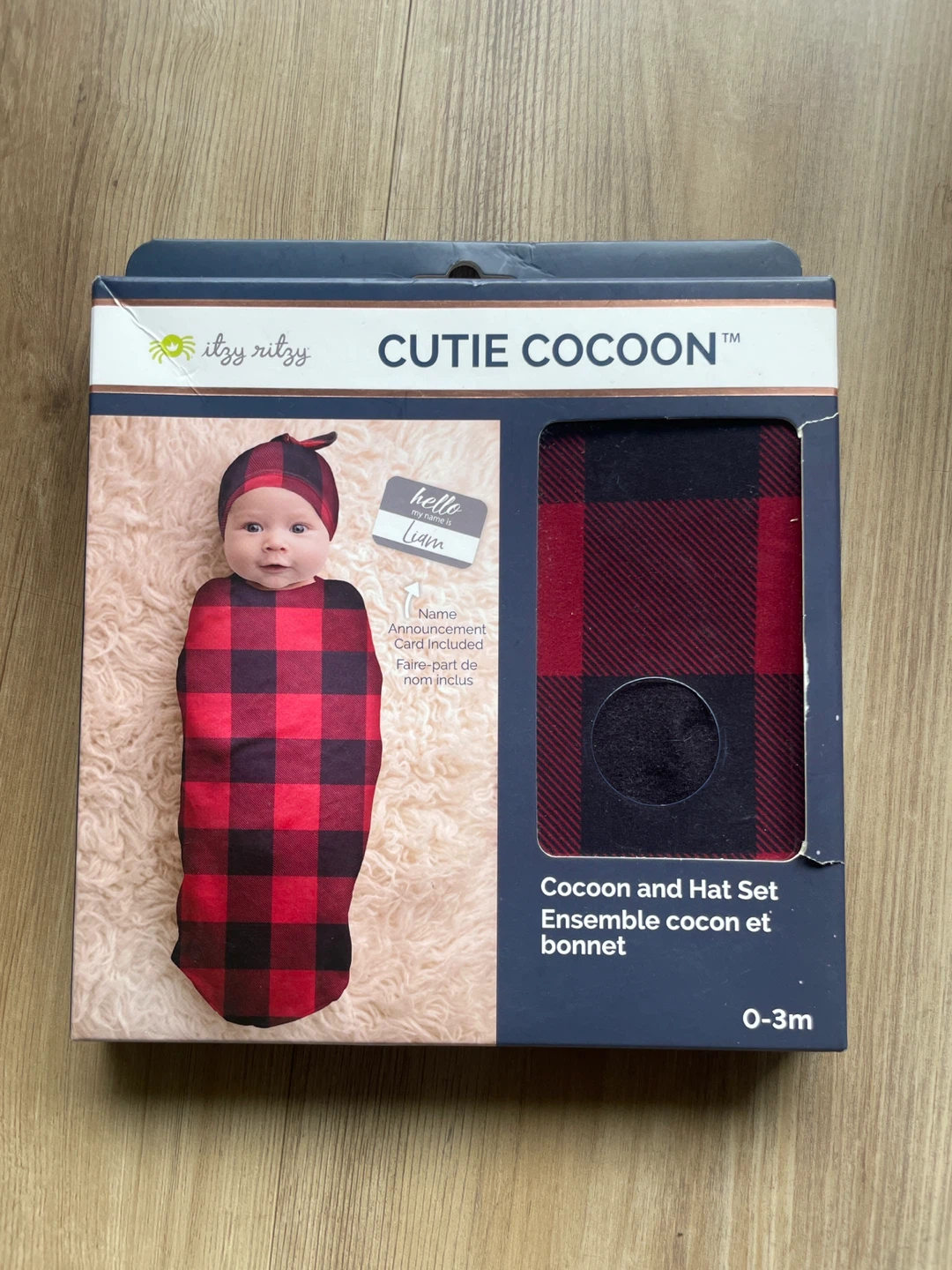 Itzy Ritzy Cutie Cocoon Baby Set - Red Buffalo Plaid