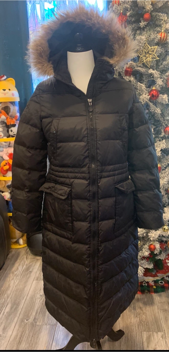 Moncler coat with real fur trim Sz.1 XS/S
