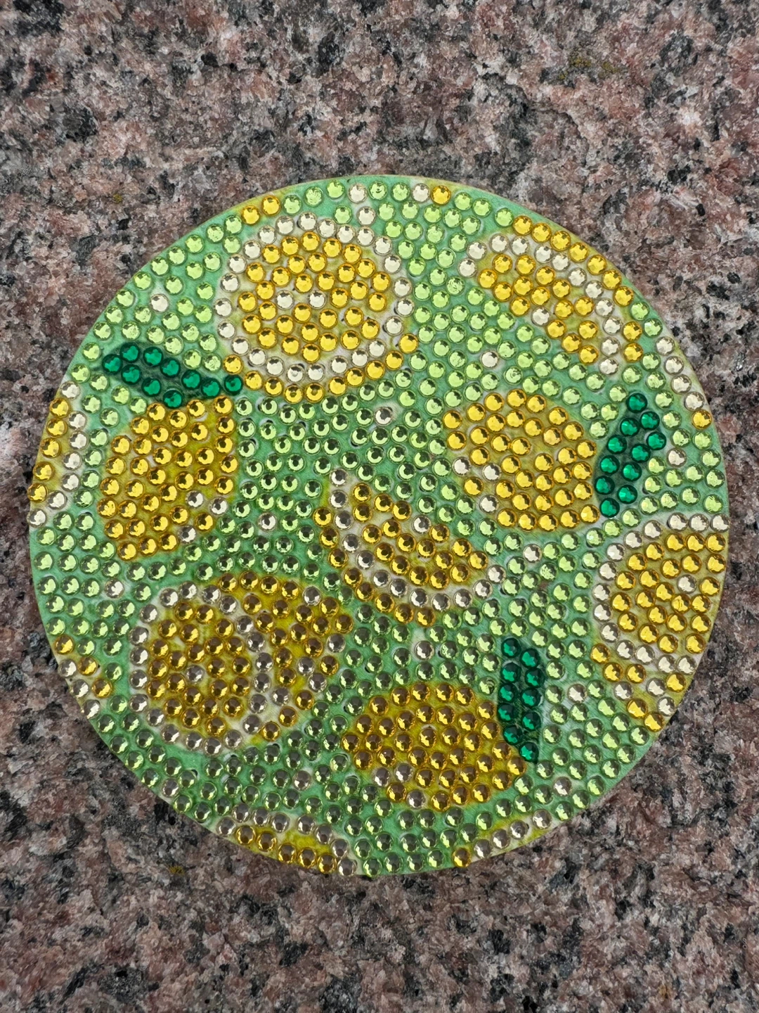 8 Lemon Diamond Art Coasters with Holder - photo 3