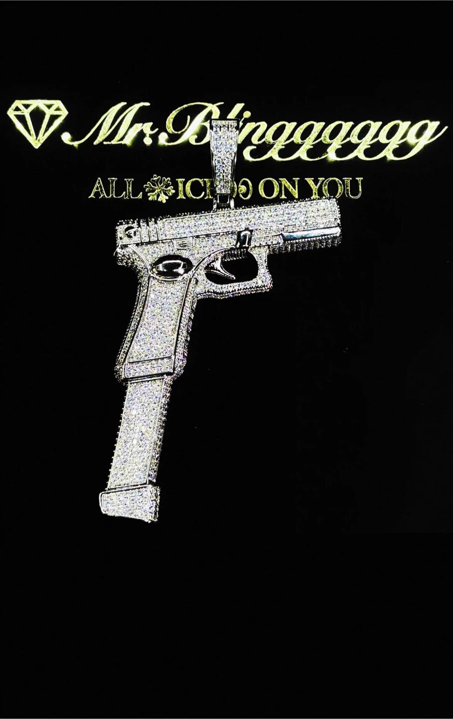 Mossinate Iced Out Gun Pendant (Just the pendant) - photo 2
