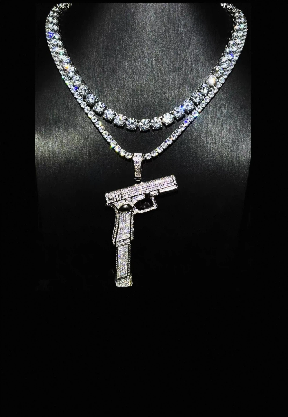 Mossinate Iced Out Gun Pendant (Just the pendant) - photo 3