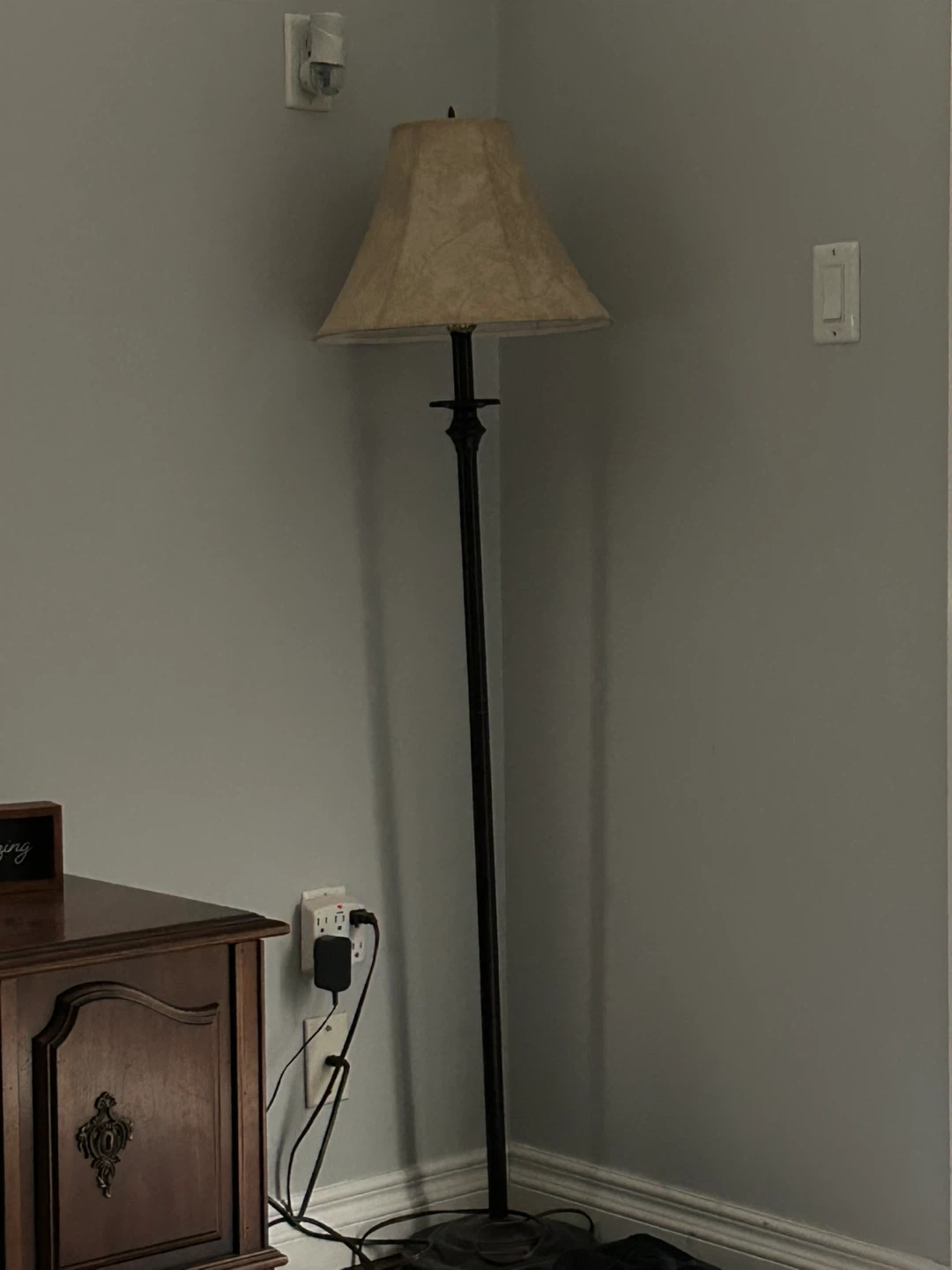 Floor Lamp with Tan Shade