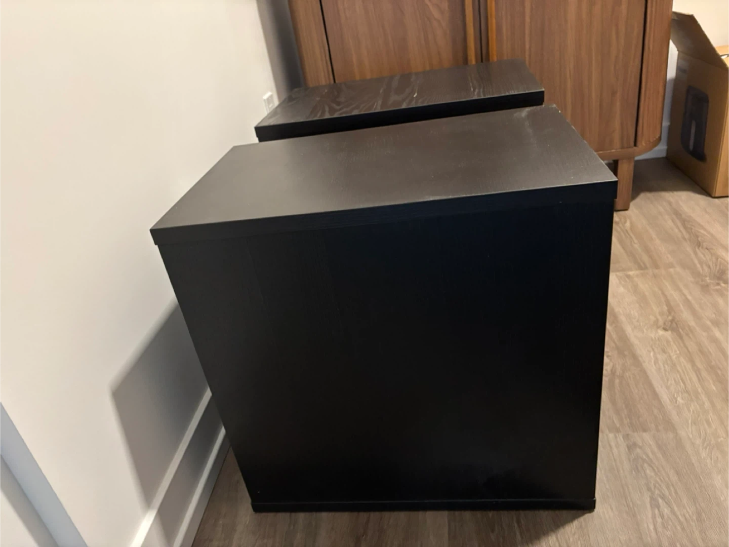 Ikea Black Cube Storage Tables/Nightstands - photo 3