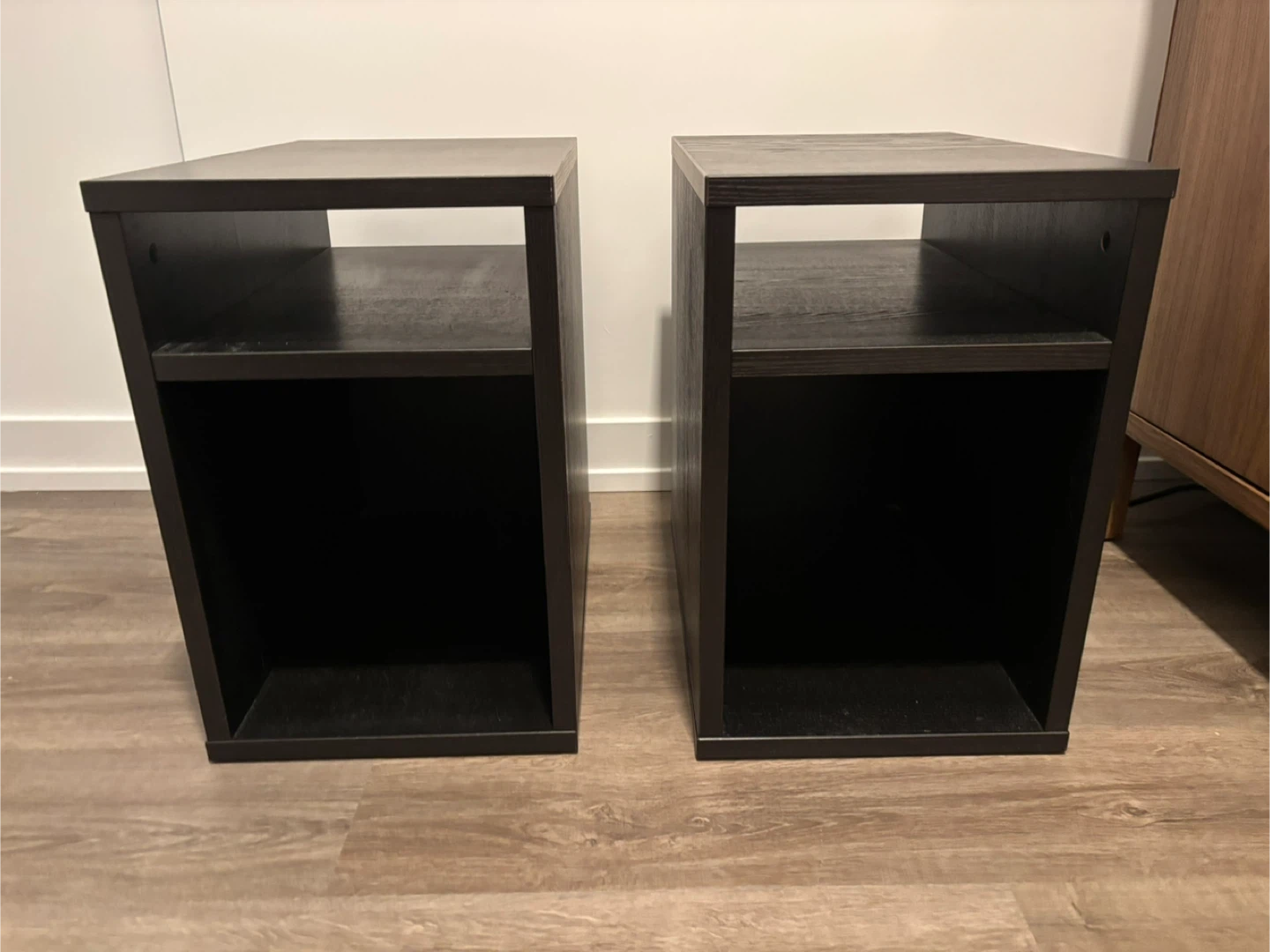 Ikea Black Cube Storage Tables/Nightstands