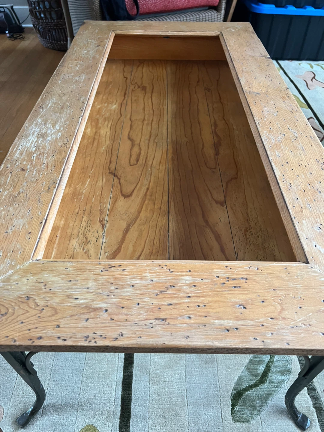Wooden Coffee Table with Metal Legs 🥕 - photo 3