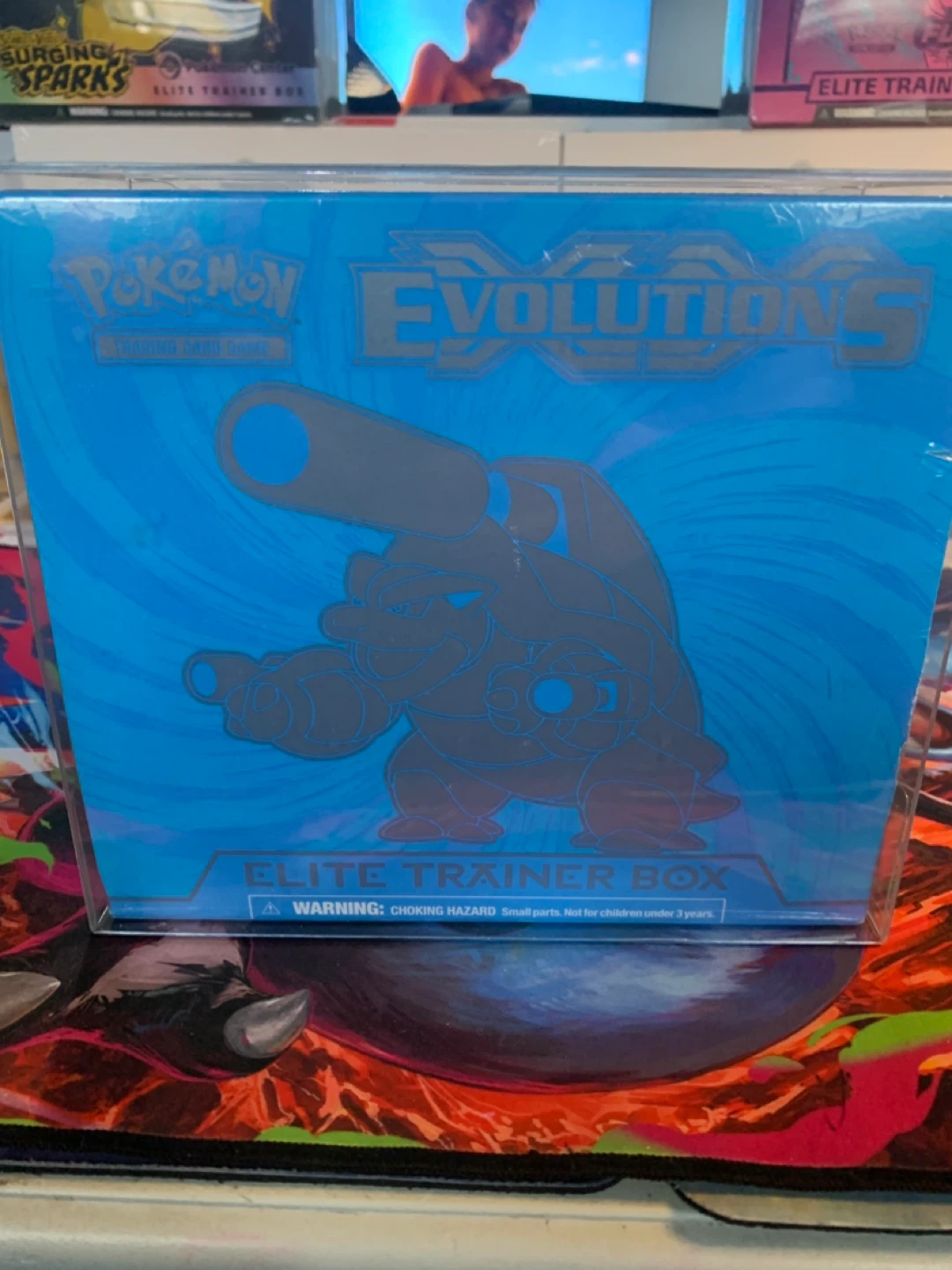 Pokémon XY Evolutions  Elite Trainer Box in case has tear