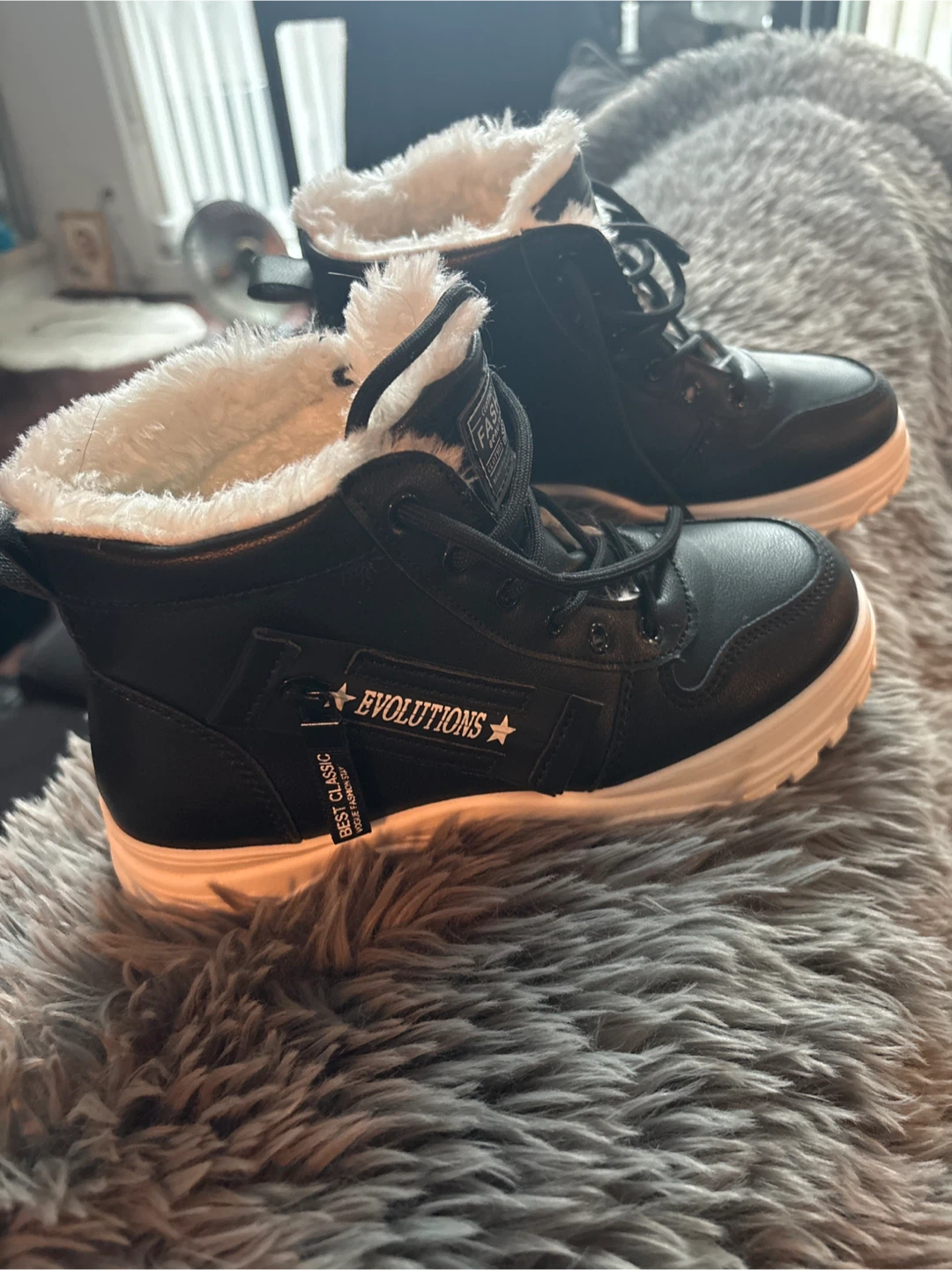 🥕 Evolutions Faux Fur Lined Winter Boots - Black