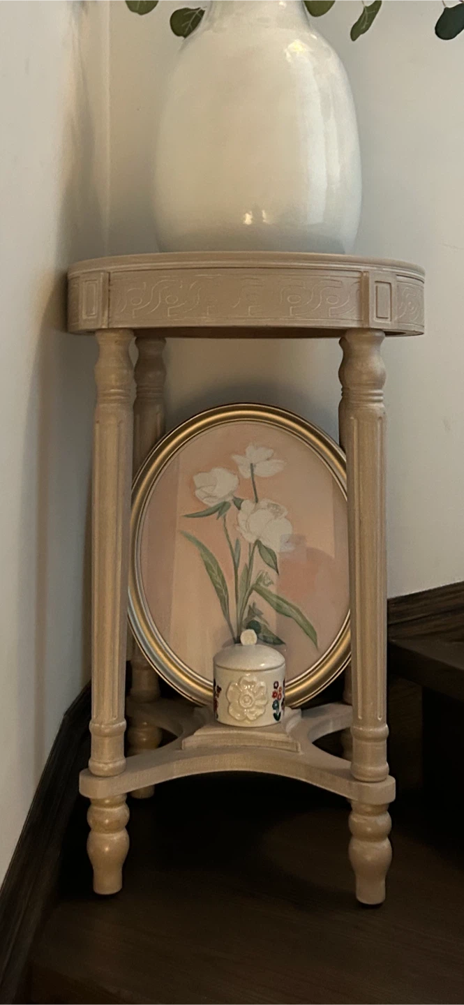 Beige accent table