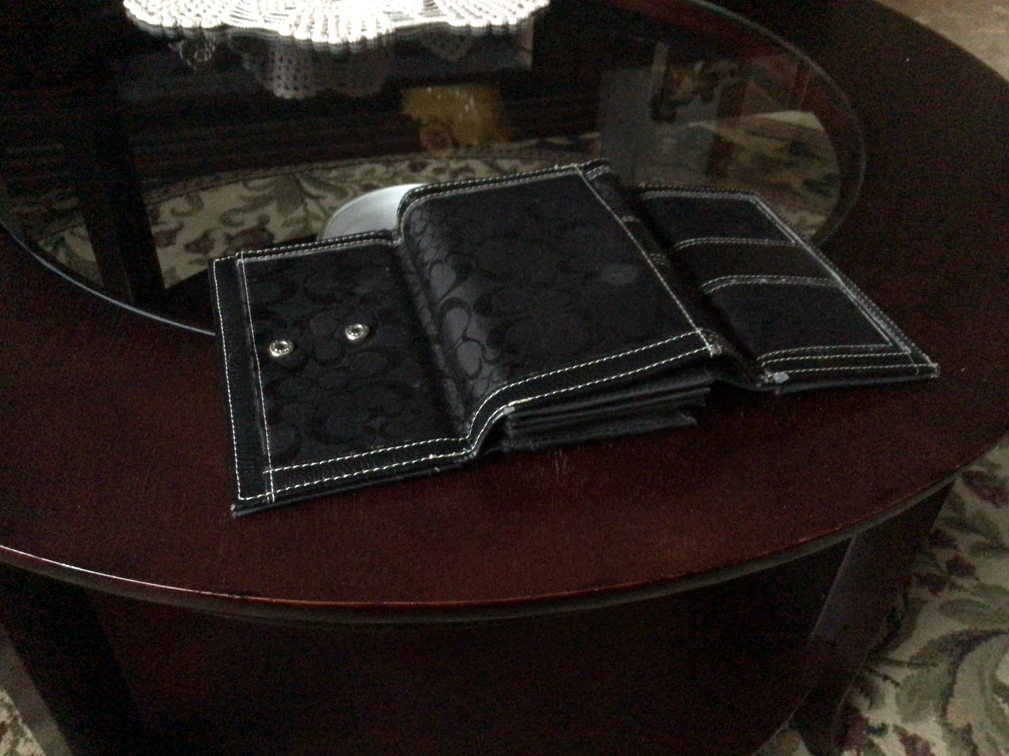 Black Wallet with Multiple Compartments - photo 2