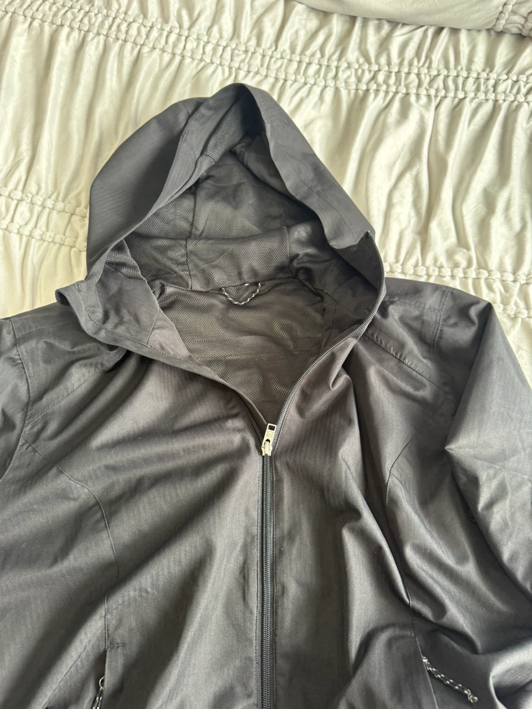 Avalanche Black Windbreaker Jacket Hooded Zip Up Size M - photo 4