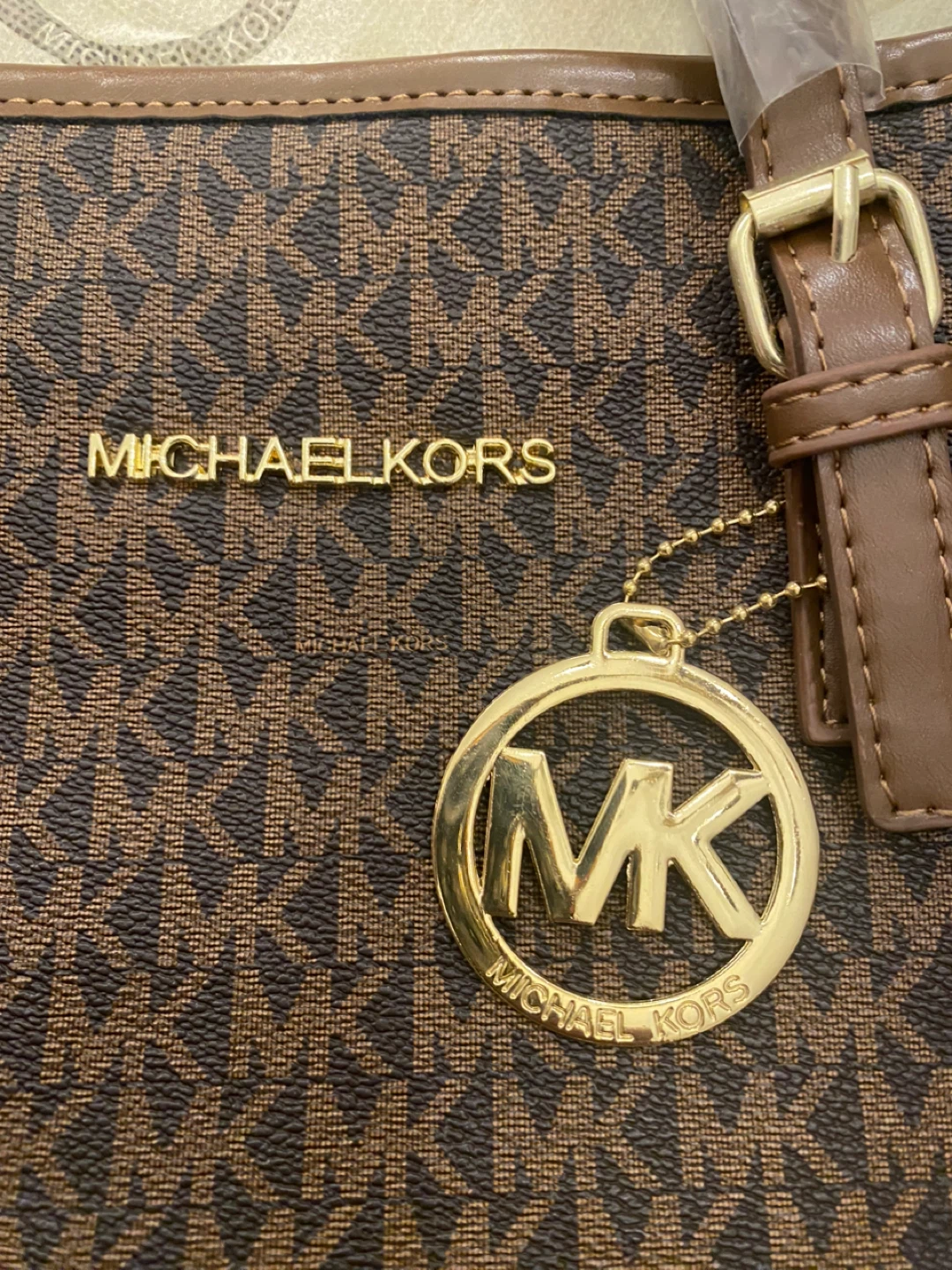 Michael Kors Tote Bag - Brown MK Print - photo 4