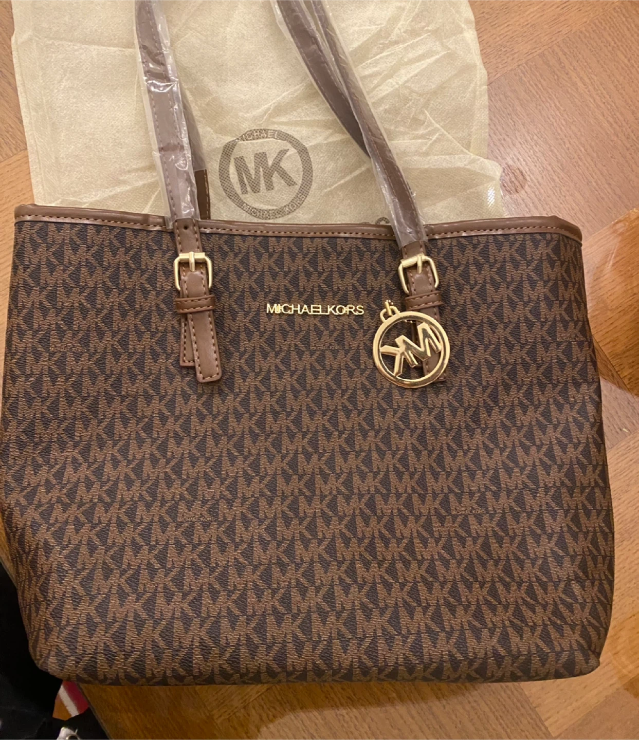 Michael Kors Tote Bag - Brown MK Print