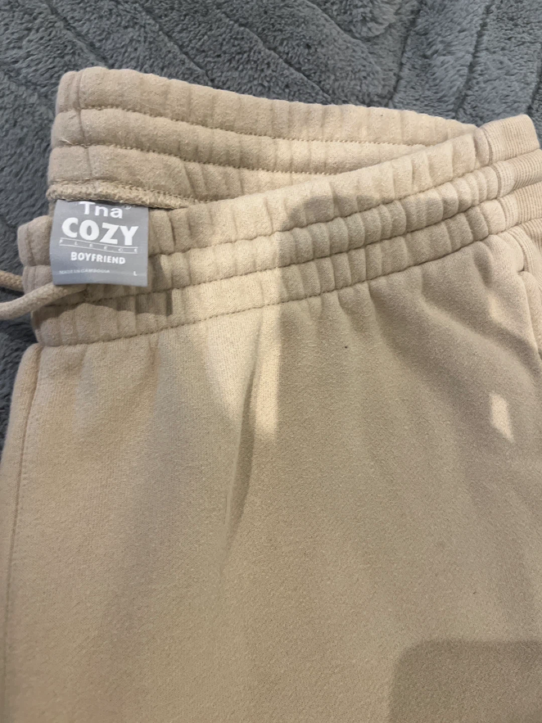 Tna Cozy Boyfriend Sweatpants - Tan - Size L