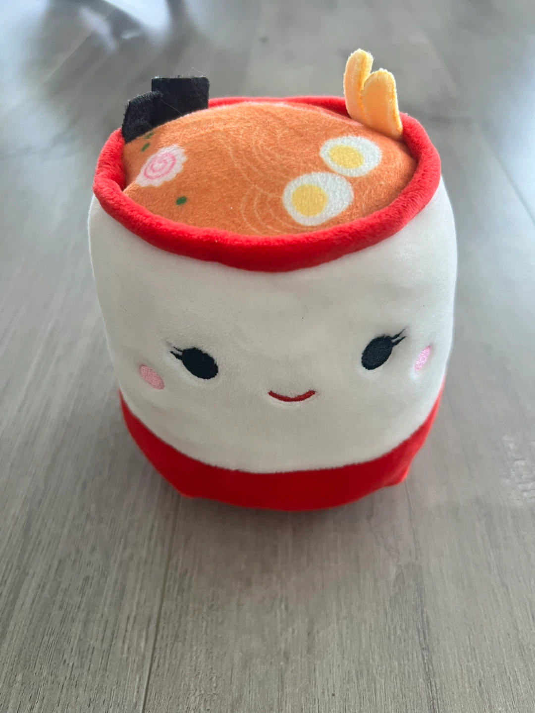 Squishmallows plush toy named Raisy the Ramen