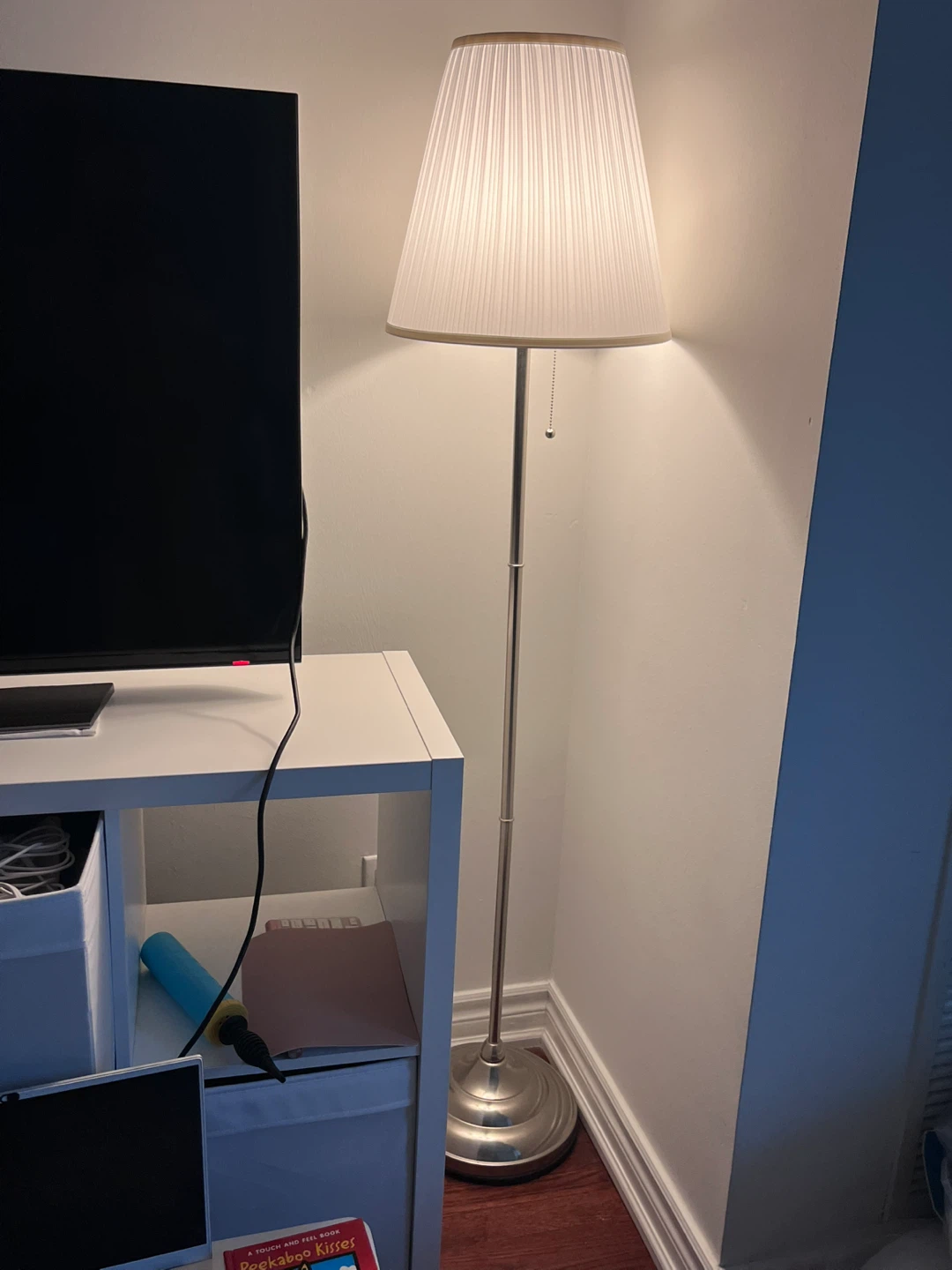 Floor Lamp with Pleated Shade