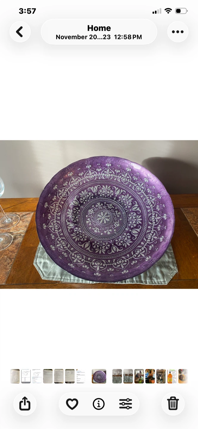 Decorative Purple Charger Plate 🥕