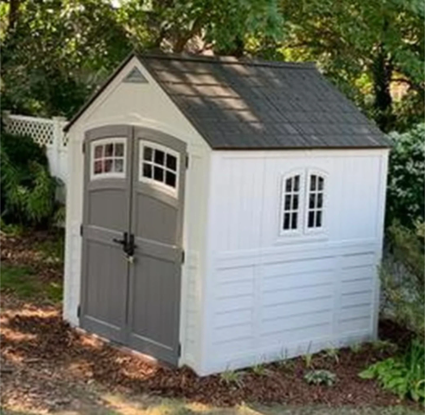 Suncast Cascade 7 ft. 3-inch x 7 ft. 4.5-inch Resin Storage Shed