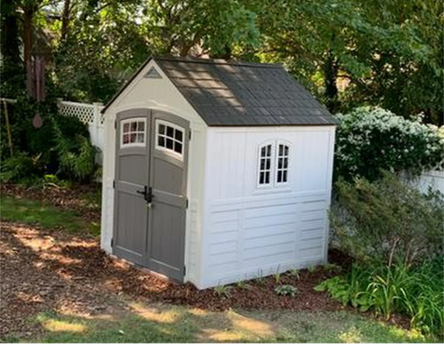 Suncast Cascade 7 ft. 3-inch x 7 ft. 4.5-inch Resin Storage Shed - photo 4