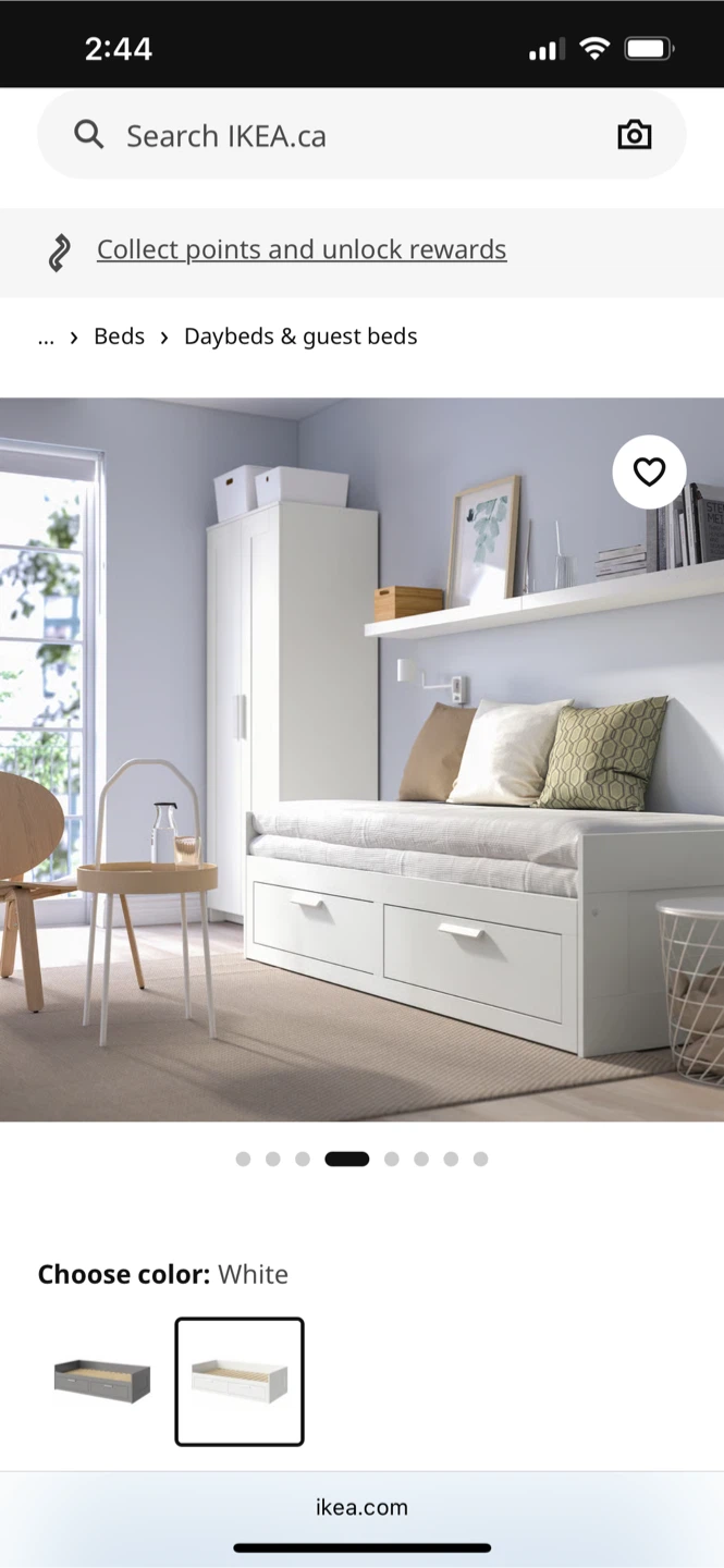 IKEA White Daybed with Storage Drawers - photo 4