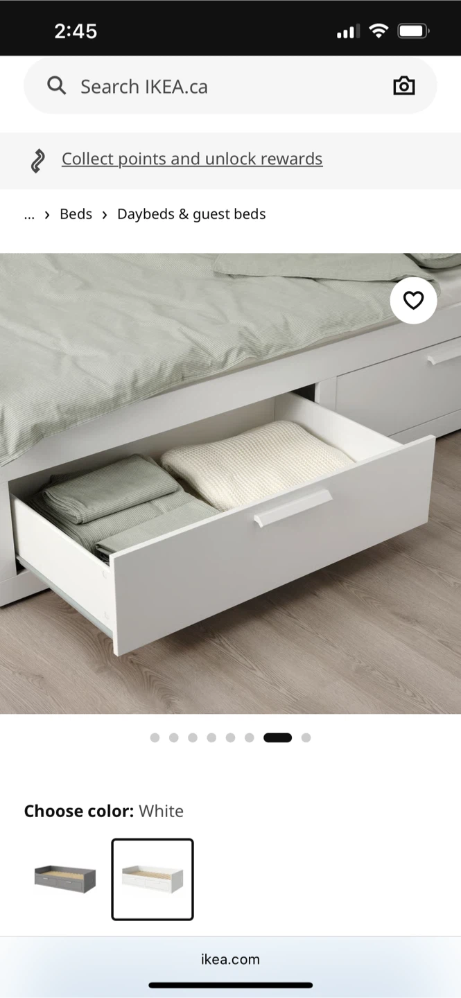 IKEA White Daybed with Storage Drawers - photo 5