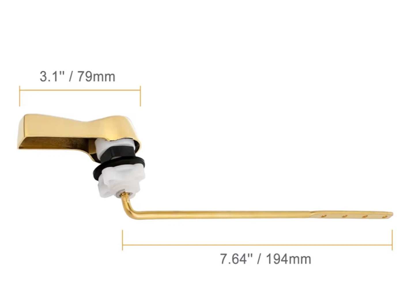 New Satin Gold Toilet Lever - photo 3