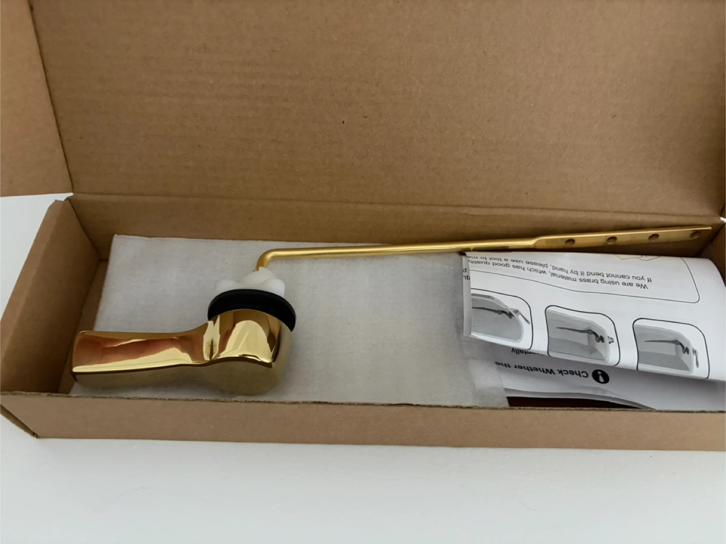 New Satin Gold Toilet Lever