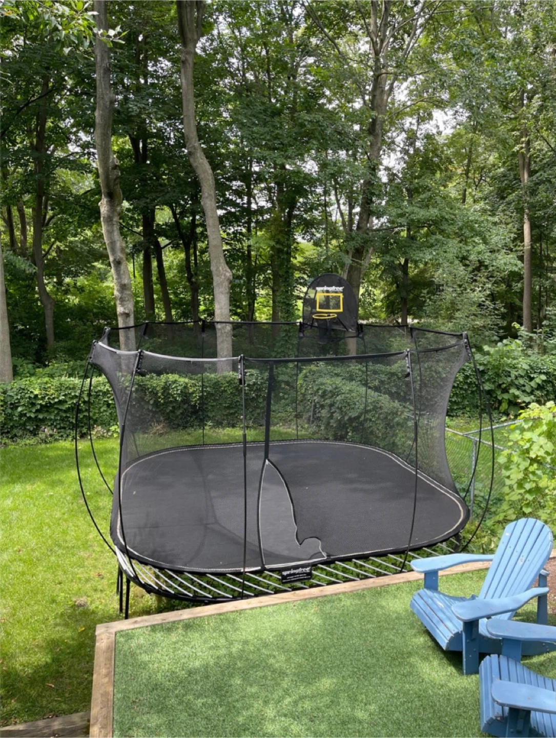 13x13 jumbo square Springfree Trampoline with Basketball Hoop - photo 2